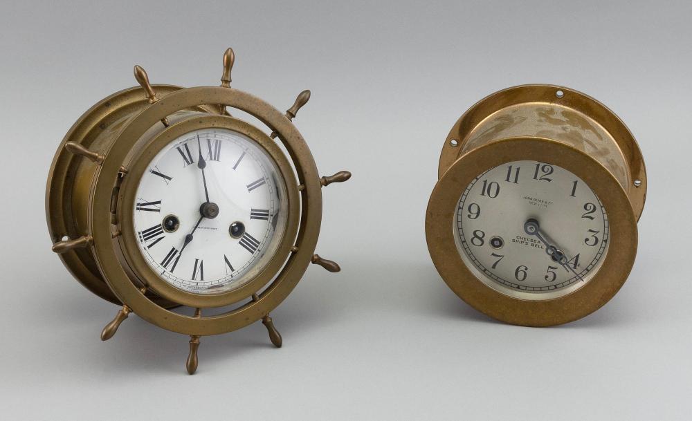 TWO SHIPS CLOCKS 20TH CENTURY DIAMETERS