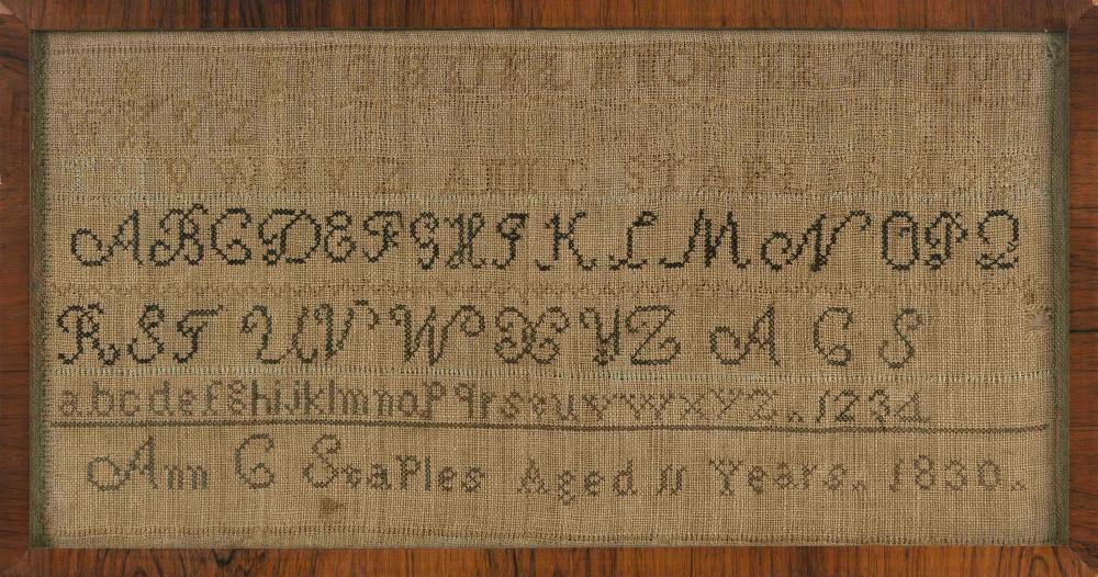 NEEDLEWORK SAMPLER CIRCA 1830 8 25  352812