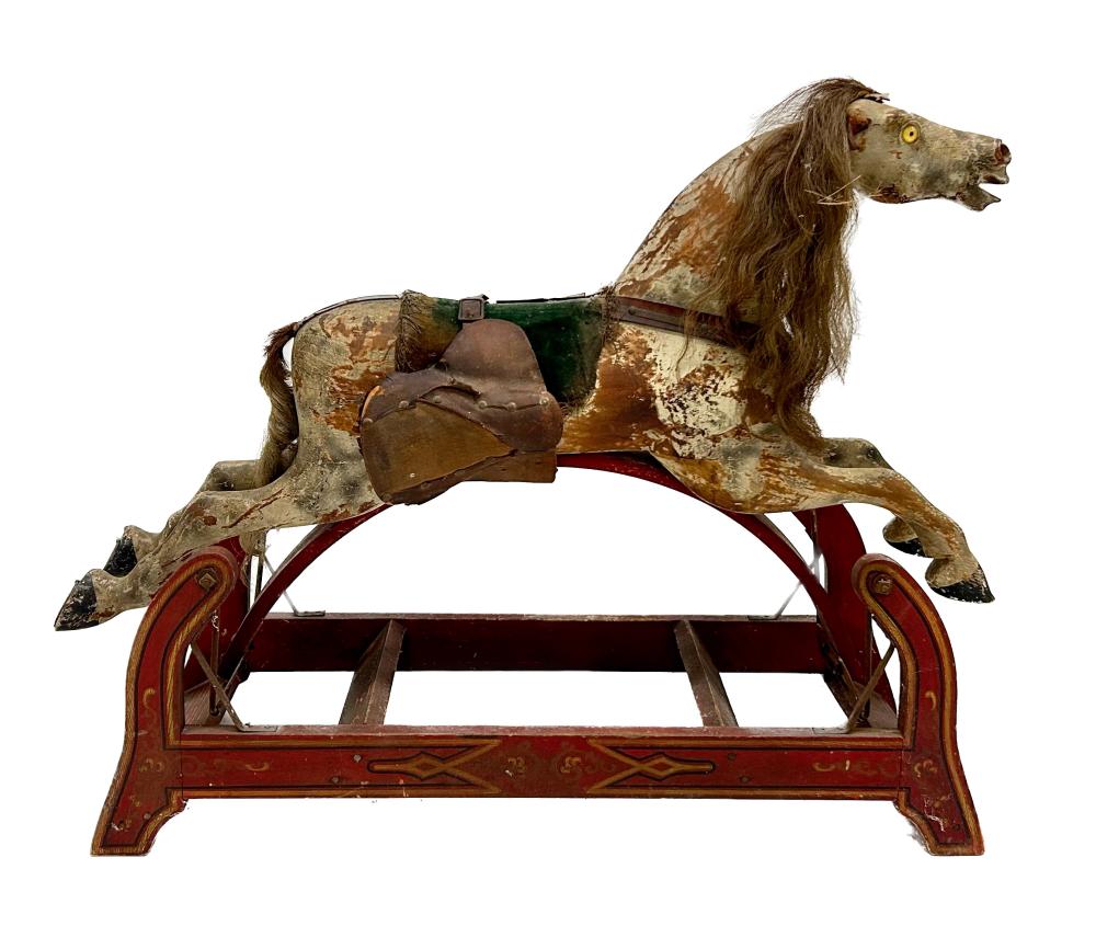 TOY HORSE WITH ROCKING BASE 19TH
