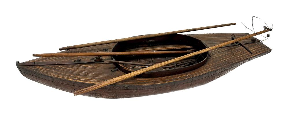 HANDCRAFTED MODEL OF A CATBOAT