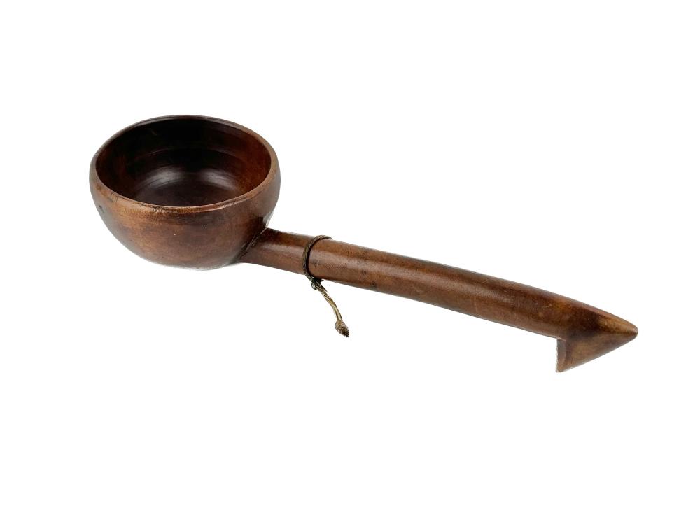 NATIVE AMERICAN WOODEN LADLE 19TH 3528dc