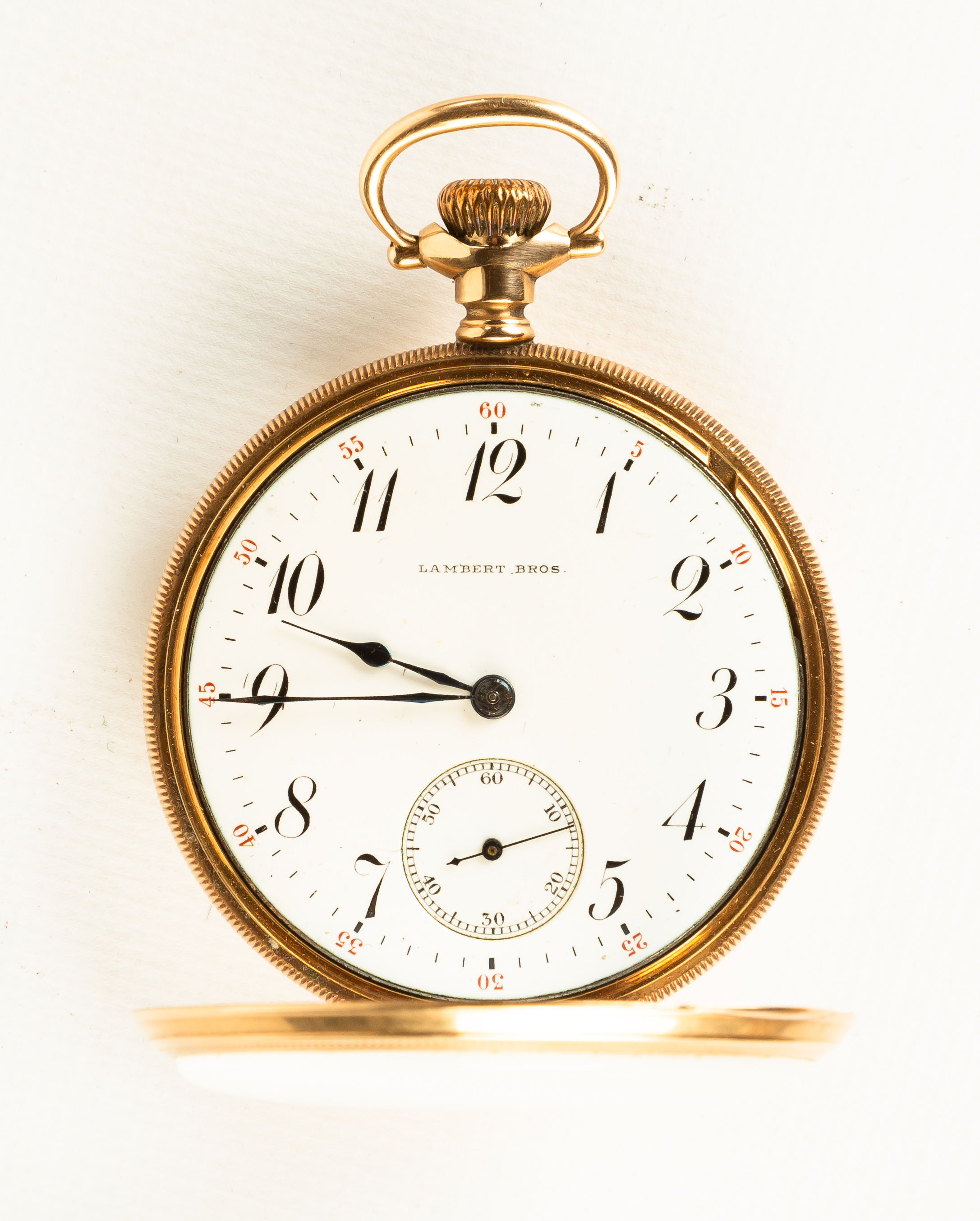 LAMBERT BROTHERS GOLD POCKET WATCH 15