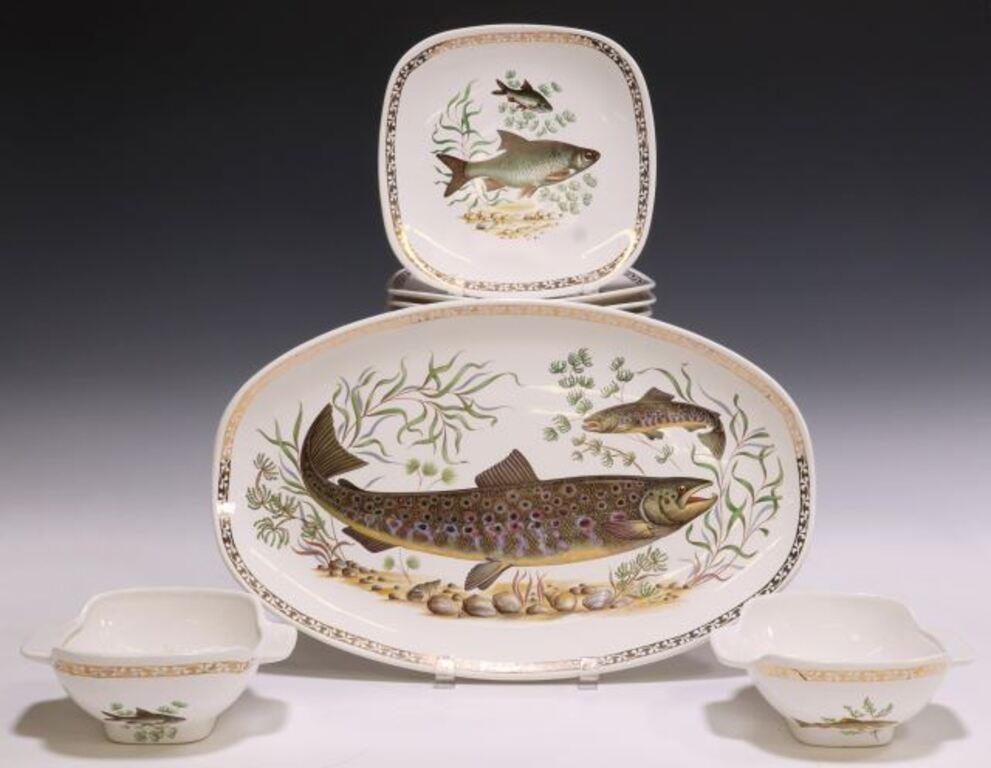 (27) FRENCH LONGCHAMPS PORCELAIN FISH