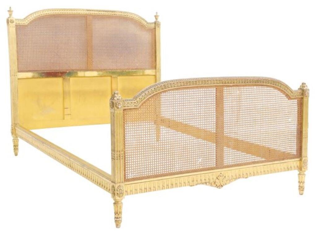 LOUIS XVI STYLE GILTWOOD & CANED
