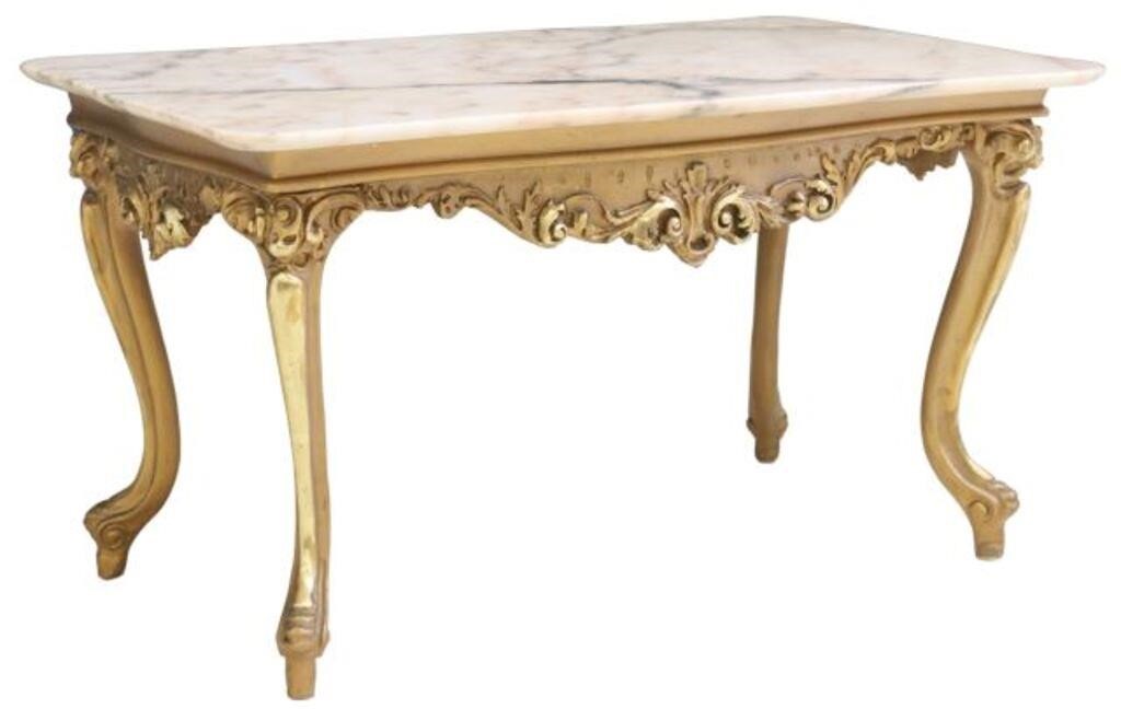 LOUIS XV STYLE GILTWOOD MARBLE TOP 3550ac