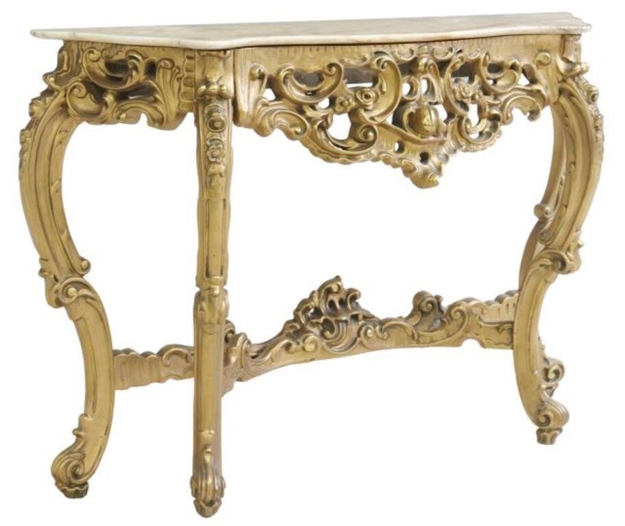 LOUIS XV STYLE GILTWOOD MARBLE TOP 3550be