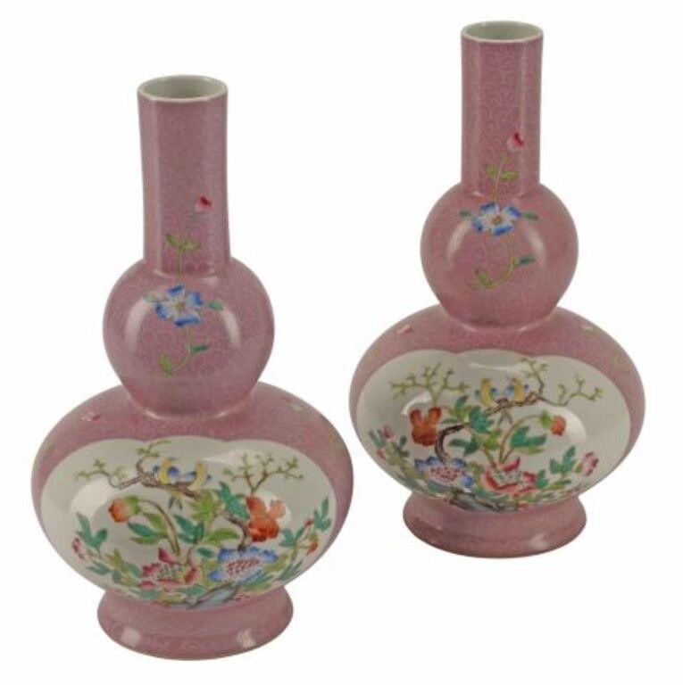 (2) CHINESE PORCELAIN DOUBLE GOURD