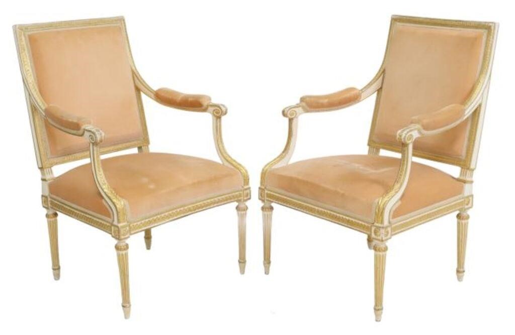 2 LOUIS XVI STYLE PARCEL GILT 355109