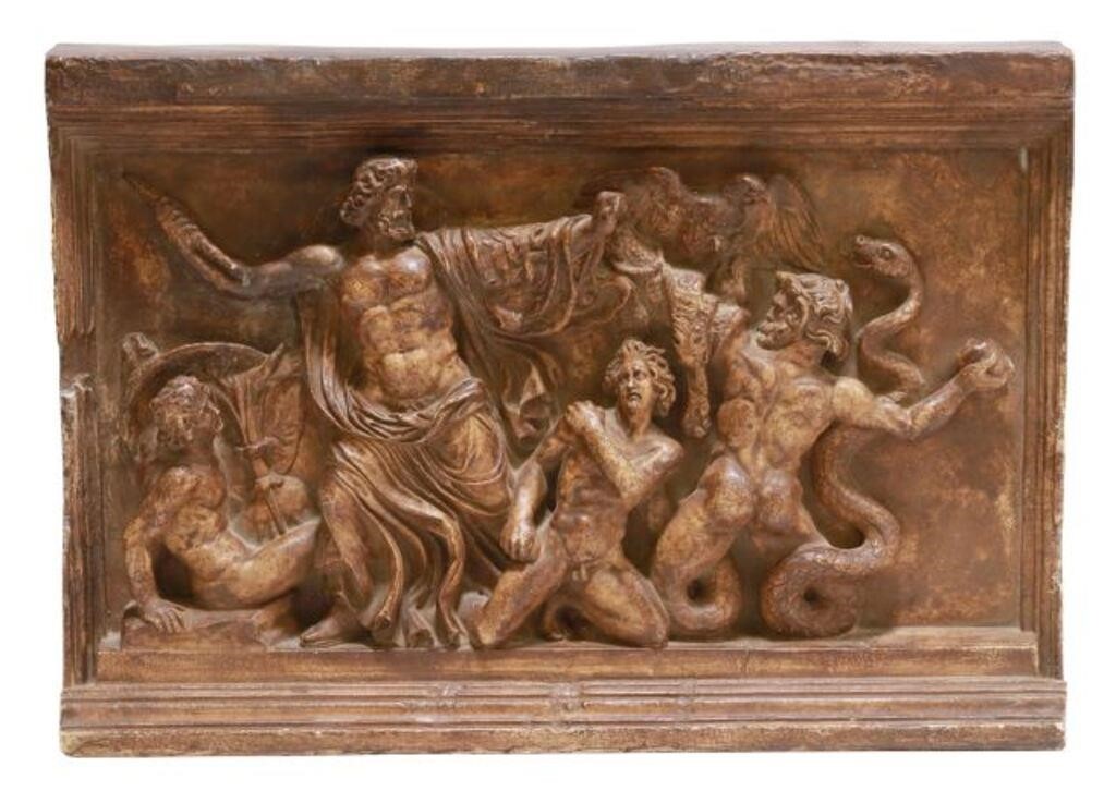 CAST PLASTER RELIEF PANEL ZEUS 355126