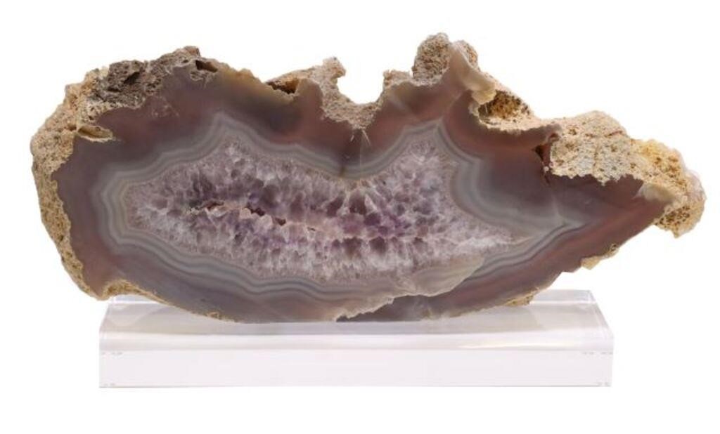 GEOLOGICAL AMETHYST AGATE SPECIMEN 355182