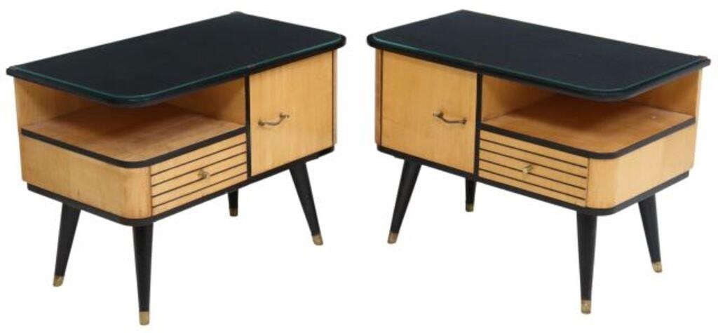 2) ITALIAN MID-CENTURY MODERN EBONIZED