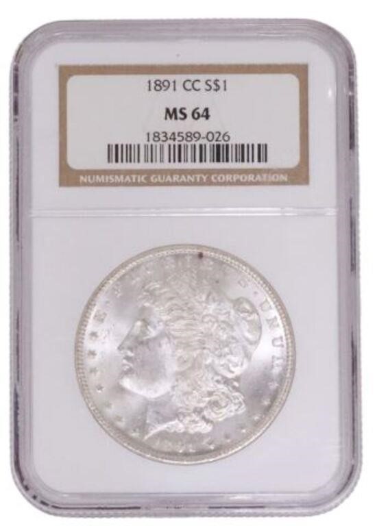 U S MORGAN CARSON CITY SILVER 3552ce