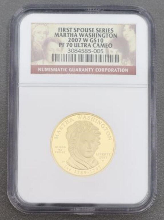 US MARTHA WASHINGTON 10 GOLD 24KT 3552c9