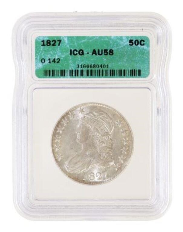 U S 1827 CAPPED BUST HALF DOLLAR  355303