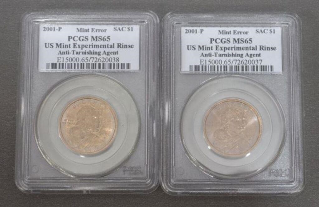  2 PCGS MINT ERROR SACAJAWEA 1  355309