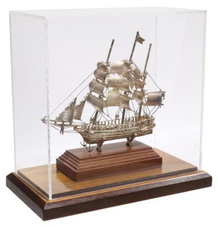 MEXICAN STERLING MODEL OF A SHIP