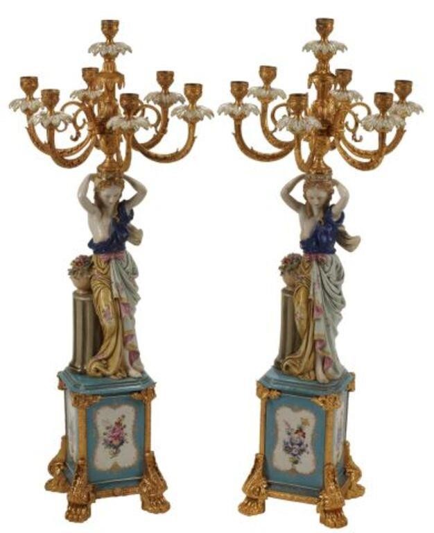  2 KLEMM DRESDEN PORCELAIN FIGURAL 35536f