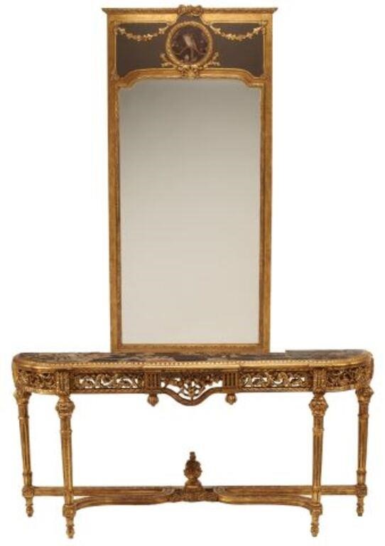 LOUIS XVI STYLE GILTWOOD CONSOLE 35537f