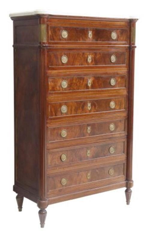 LOUIS XVI STYLE MARBLE TOP MAHOGANY 355398