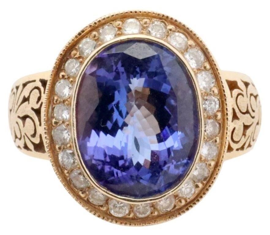 ESTATE 14KT GOLD TANZANITE 0 77CTTW 3553d6