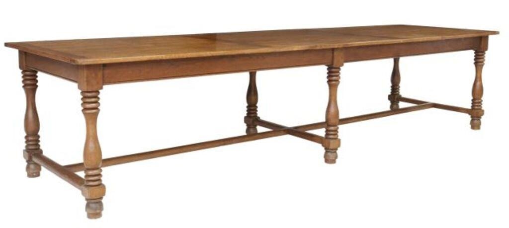 LARGE FRENCH PROVINCIAL OAK TABLE  3553ed