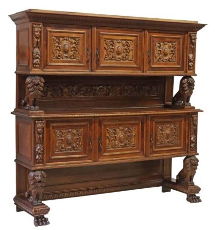 ITALIAN RENAISSANCE REVIVAL CARVED SIDEBOARDItalian