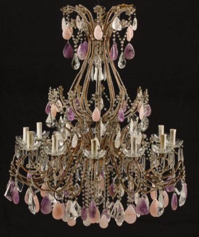 LOUIS XV STYLE AMETHYST & ROSE