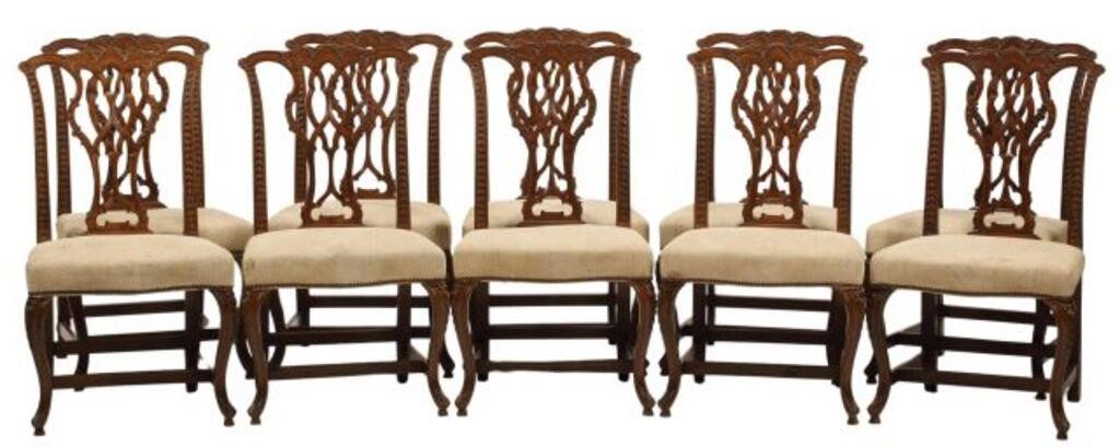  10 GEORGE III STYLE DINING CHAIRS lot 355471