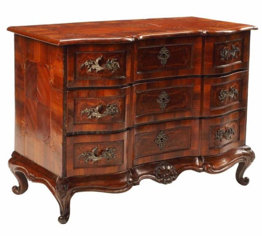 CONTINENTAL INLAID CHEST OF DRAWERSContinental 3554bb