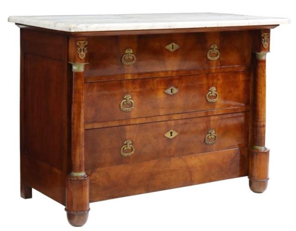 FRENCH EMPIRE STYLE MARBLE TOP 3554d1