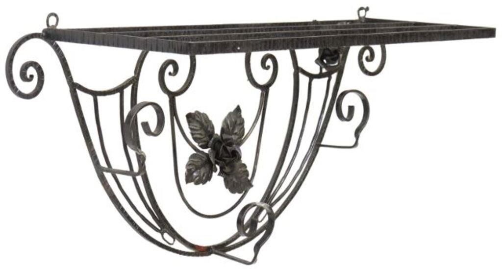 FRENCH ART DECO WROUGHT IRON WALL MOUNTED 3554f5