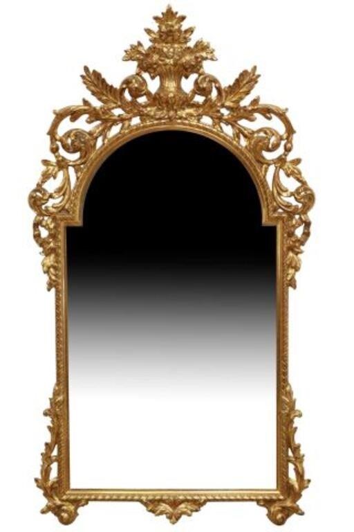 LOUIS XV STYLE GOLD DECORATED MIRROR,