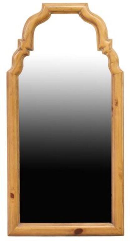 CARVED WOOD SHAPED FRAME WALL MIRRORCarved