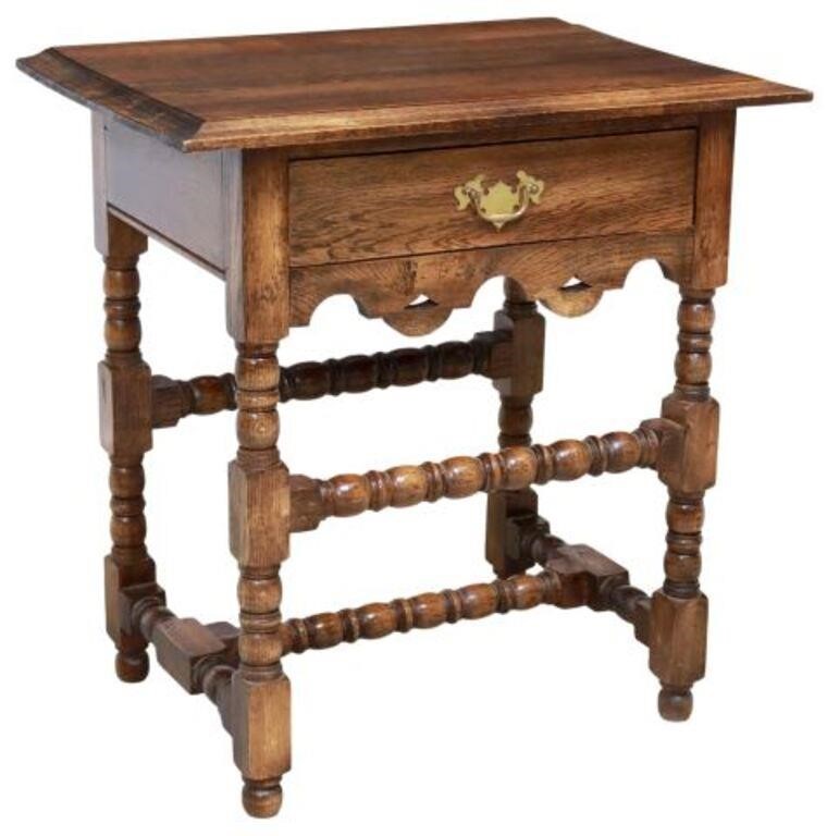 ENGLISH CHIPPENDALE STYLE OAK LOWBOY  3555f8