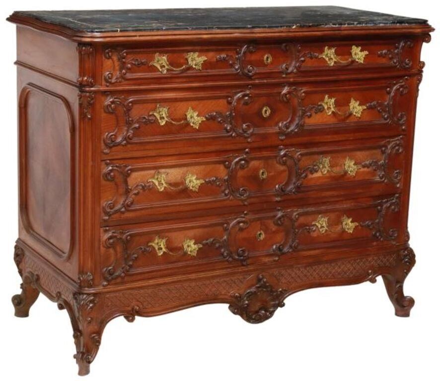 LOUIS XV STYLE MARBLE TOP COMMODELouis 3555f3