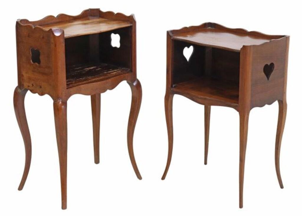 (2) FRENCH LOUIS XV STYLE NIGHTSTANDS,