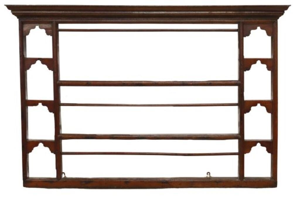 ENGLISH WALL MOUNTED PLATE RACK  35561c