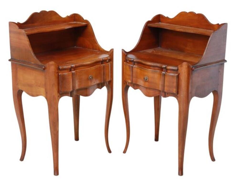  2 FRENCH LOUIS XV STYLE FRUITWOOD 355631