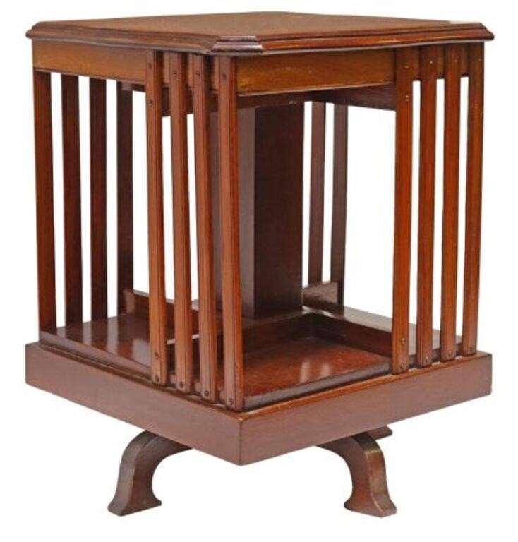 ENGLISH MAHOGANY TABLETOP REVOLVING