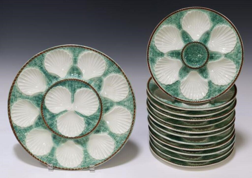 (13) FRENCH FAIENCE OYSTER SERVICE(lot