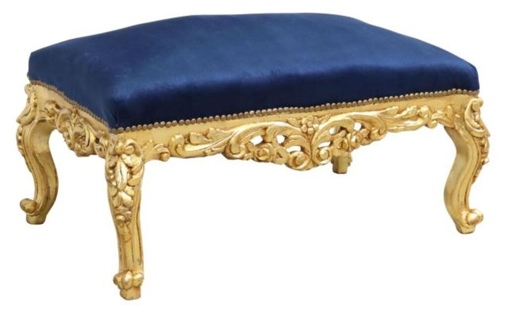 LOUIS XV STYLE GILTWOOD UPHOLSTERED