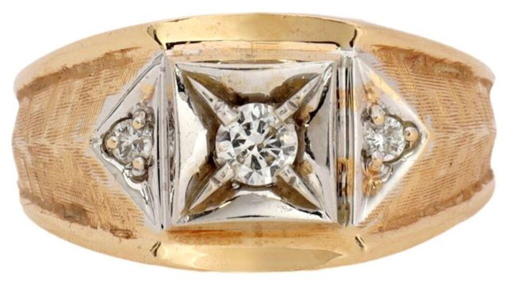 GENT S 14KT YELLOW GOLD DIAMOND 3556b0