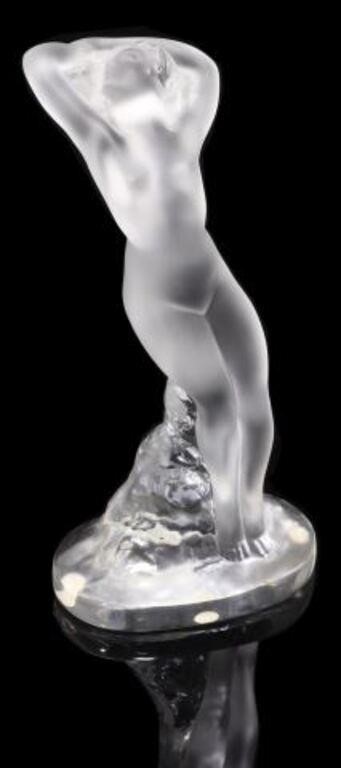 FRENCH LALIQUE ART GLASS DANSEUSE BRAS