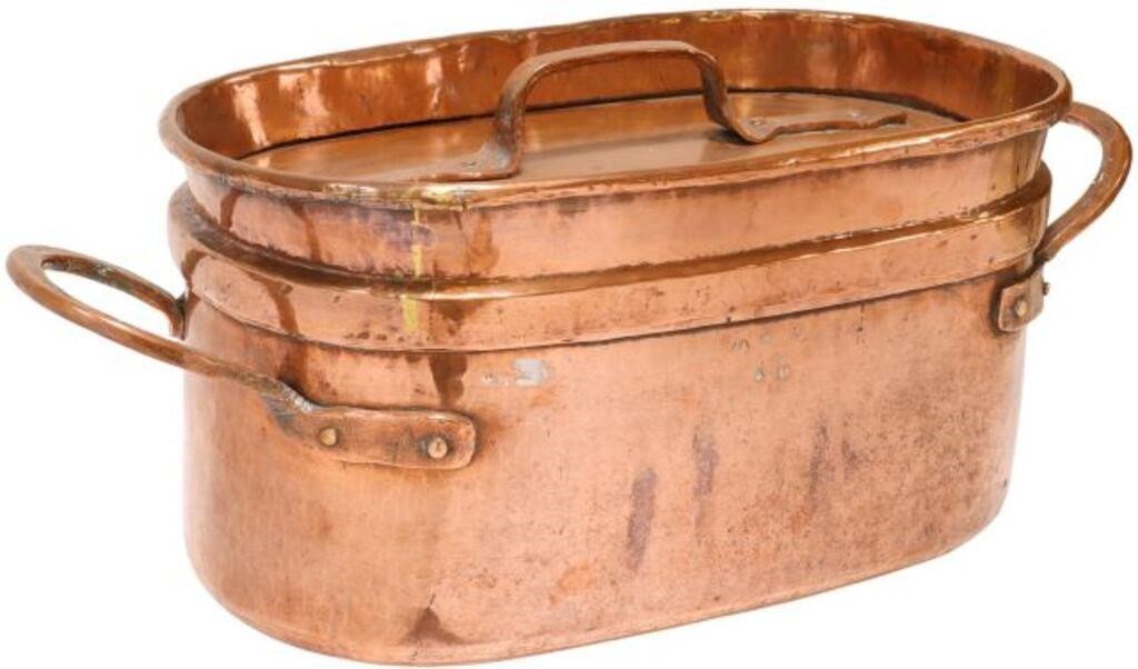 LARGE FRENCH COPPER BRAISING PAN 3556df