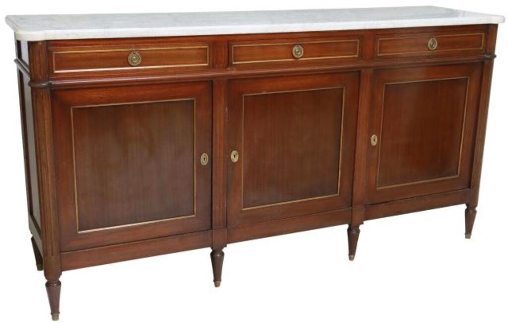 LOUIS XVI STYLE MARBLE TOP MAHOGANY 355712