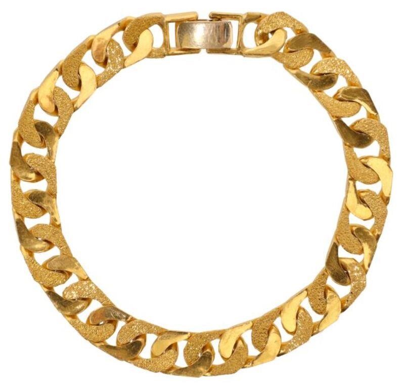 ESTATE 18KT GOLD FLAT CUBAN LINK 35575f