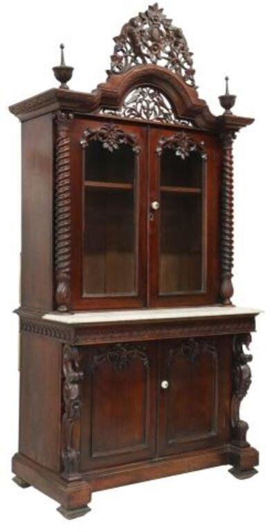 BRITISH COLONIAL ROSEWOOD BOOKCASE 3557ae