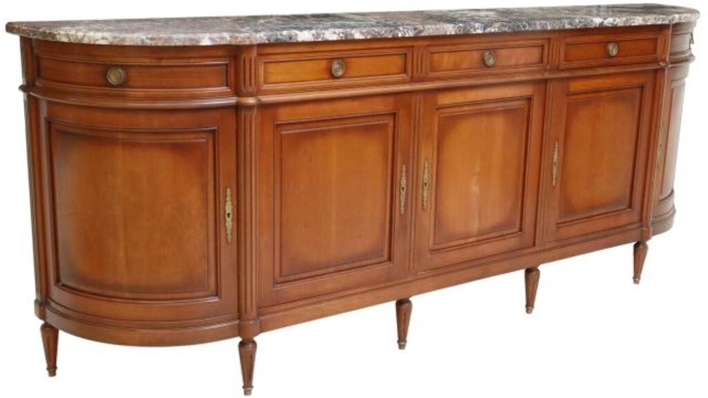 LARGE FRENCH LOUIS XVI STYLE MARBLE TOP 3557b8