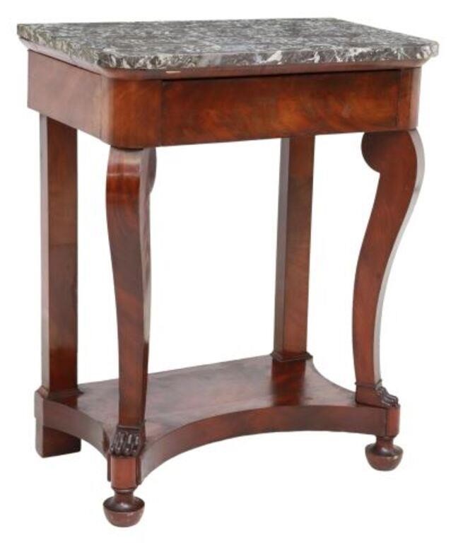 FRENCH EMPIRE STYLE MARBLE-TOP