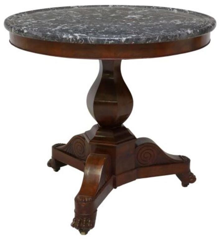 FRENCH EMPIRE MARBLE TOP MAHOGANY 3557c0